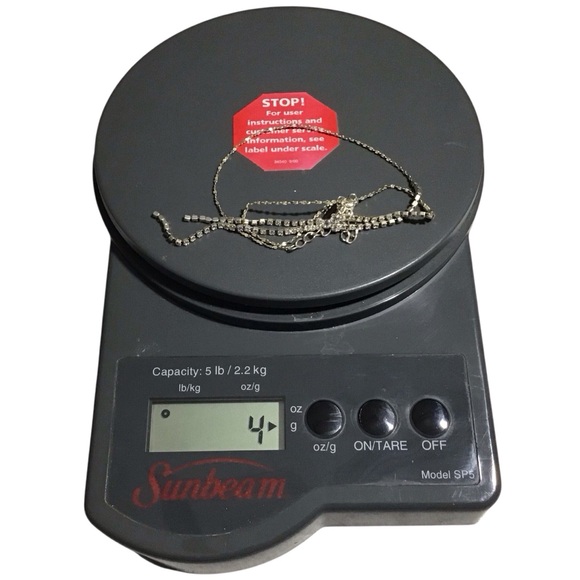 2 Claires Necklaces Austrian Crystals Cubic Zirconia Silver Tone Chain Jewelry - Picture 7 of 13